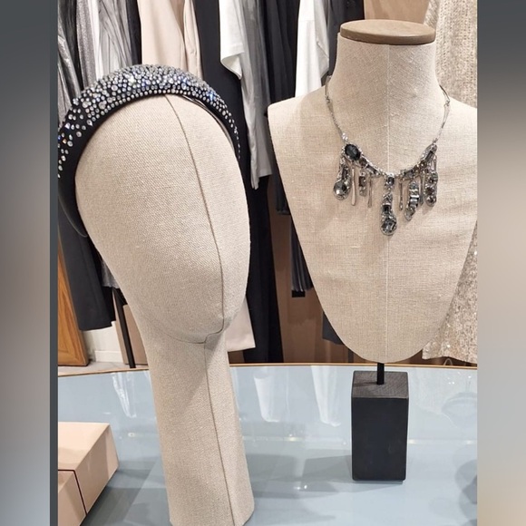 NWOT Marella by Max Mara Crystal Headband Black Fall/Winter/ Holidays - Picture 14 of 14